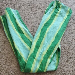 Zara Teal and Lime Striped Knit